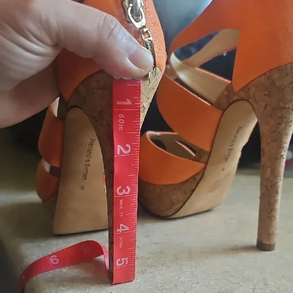 Alexandre Birman Orange Stiletto Heels - Picture 6 of 9